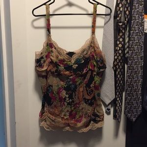 Lace and beaded camisole/ tank top
